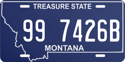 MT license plate 997426B