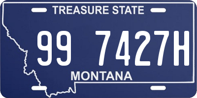 MT license plate 997427H