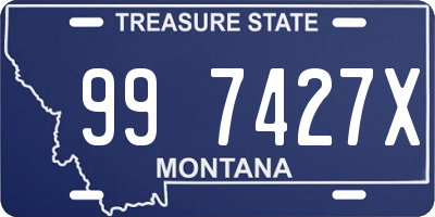 MT license plate 997427X