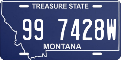 MT license plate 997428W