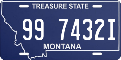 MT license plate 997432I