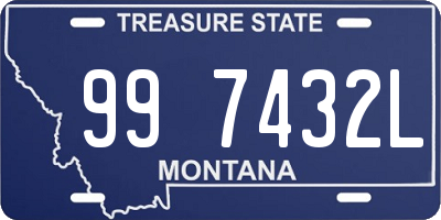 MT license plate 997432L