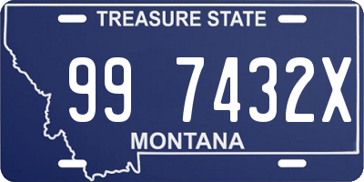 MT license plate 997432X