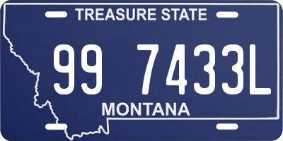 MT license plate 997433L