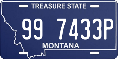 MT license plate 997433P