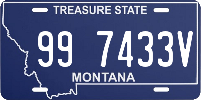 MT license plate 997433V