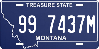 MT license plate 997437M