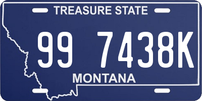 MT license plate 997438K