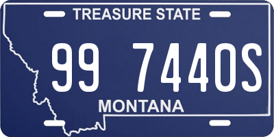 MT license plate 997440S