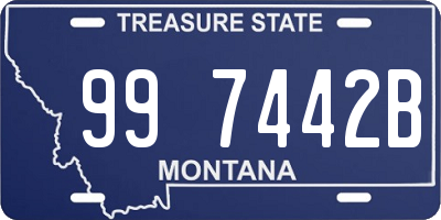 MT license plate 997442B