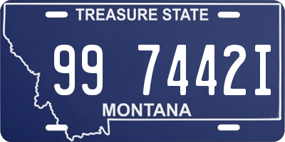 MT license plate 997442I