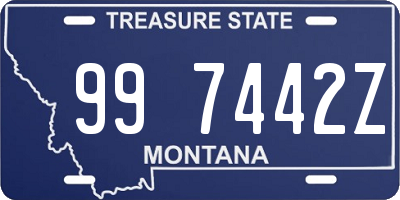 MT license plate 997442Z