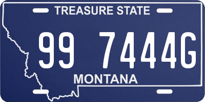 MT license plate 997444G