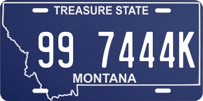 MT license plate 997444K