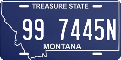 MT license plate 997445N