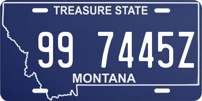 MT license plate 997445Z