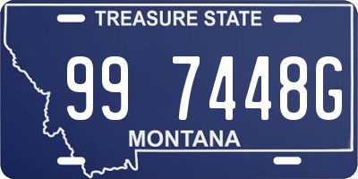 MT license plate 997448G