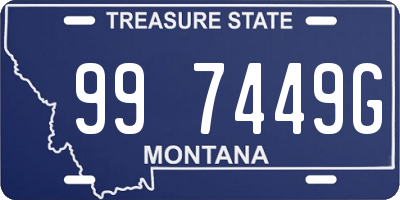 MT license plate 997449G