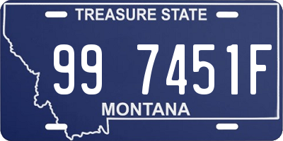 MT license plate 997451F