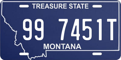 MT license plate 997451T