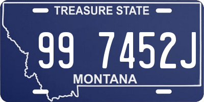 MT license plate 997452J