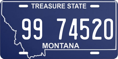 MT license plate 997452O