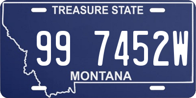 MT license plate 997452W