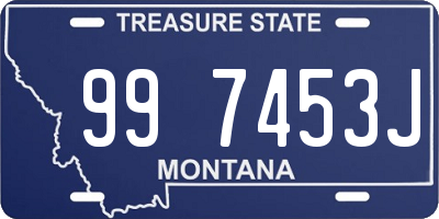 MT license plate 997453J