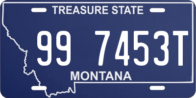 MT license plate 997453T