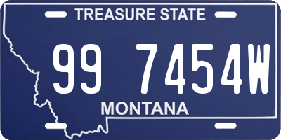 MT license plate 997454W