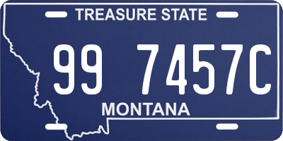 MT license plate 997457C