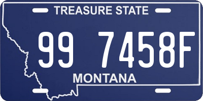 MT license plate 997458F