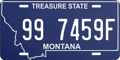 MT license plate 997459F