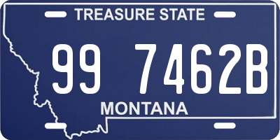 MT license plate 997462B