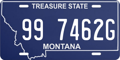 MT license plate 997462G