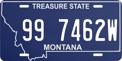 MT license plate 997462W