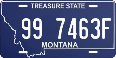 MT license plate 997463F