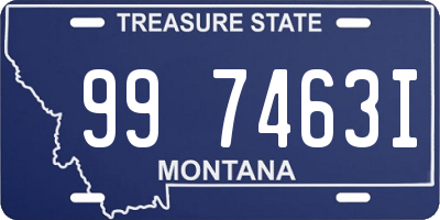 MT license plate 997463I