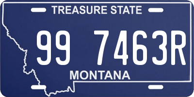 MT license plate 997463R