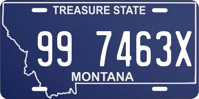 MT license plate 997463X