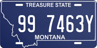 MT license plate 997463Y