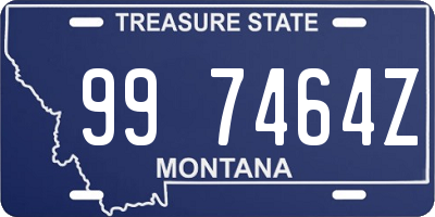 MT license plate 997464Z