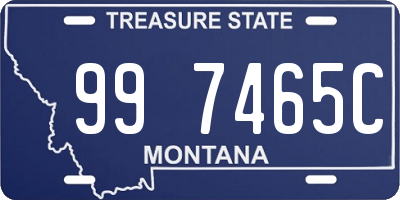 MT license plate 997465C