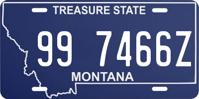 MT license plate 997466Z