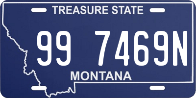 MT license plate 997469N