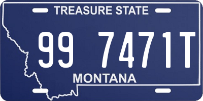 MT license plate 997471T