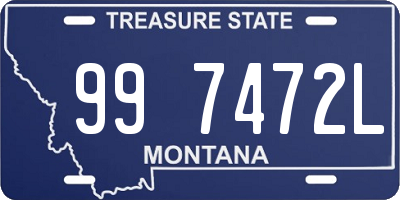 MT license plate 997472L