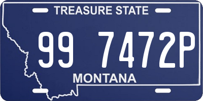 MT license plate 997472P