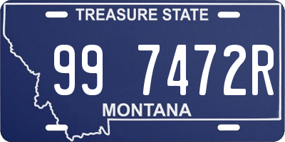 MT license plate 997472R