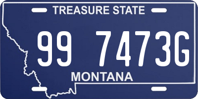 MT license plate 997473G